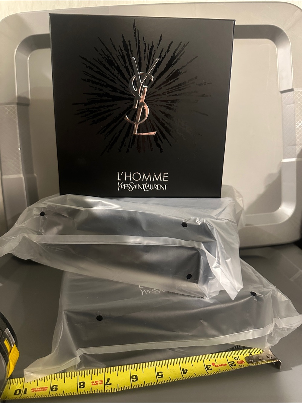 Yves Saint Laurent Cigar Boxes. Black and Silver YSL